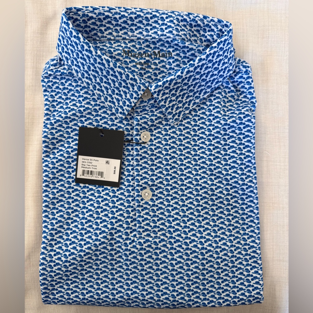 Mizzen & Main Mens Golf Polo - Slim Medium